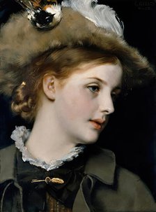 Portrait of a lady, 1881. Creator: Karl Gussow.