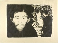 Jealousy I, 1896, printed after 1906. Creator: Edvard Munch.