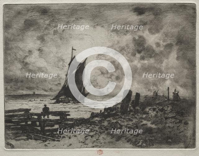 The Little Marine: Souvenir of Medway, 1878. Creator: Félix Hilaire Buhot (French, 1847-1898).