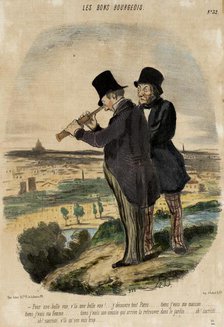 Pour une belle vue, v'là une belle vue!.., 1847. Creator: Honore Daumier.