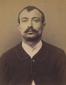 Rouif. Léon. 27 ans, né à Villethierry (Yonne). Garçon boucher. Anarchiste. 1/3/94. , 1894. Creator: Alphonse Bertillon.