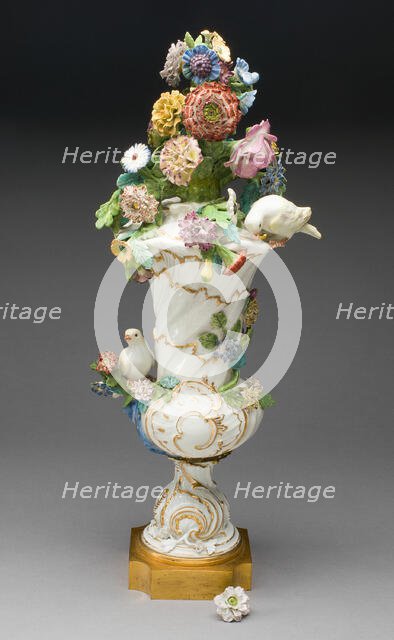 Vase, Meissen, c. 1750. Creator: Meissen Porcelain.