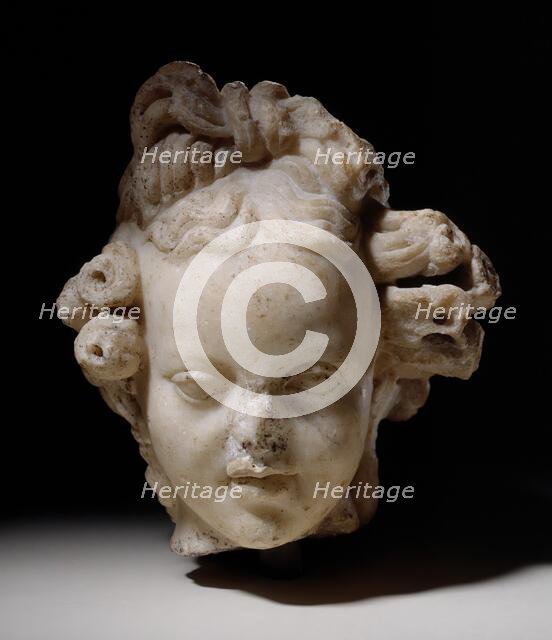 Head of Eros, 2nd century copy after a late Hellenistic Greek original. Creator: Unknown.