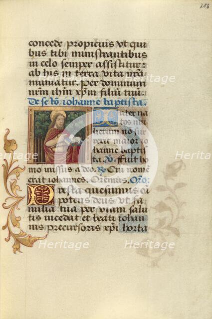 John the Baptist; Poncher Hours, about 1500. Creator: Master of Jacques de Besancon.