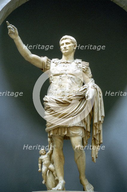 Augustus Caesar, first Roman Emperor. Artist: Unknown