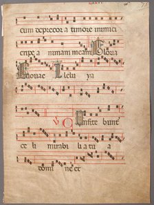 Manuscript Leaf, from a Gradual, first half 14th century. Creator: Unknown.