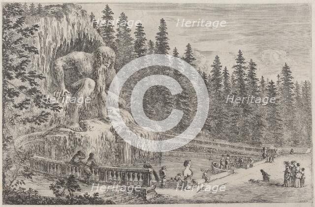 Colossal Statue of the Apennines, probably 1653. Creator: Stefano della Bella.