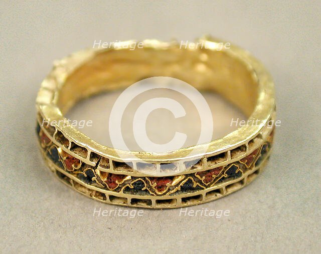 Circular Fragment with a Vine Scroll Motif, Byzantine, 1000-1100. Creator: Unknown.