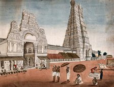 Madura: entrance to the main pagoda, (between 1800 and 1899?). Creator: Unknown.