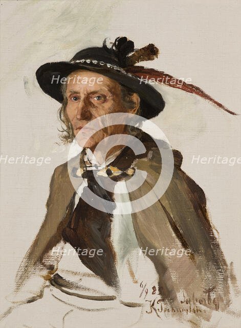 Portrait of Sabala, 1885. Creator: Kazimierz Pochwalski.