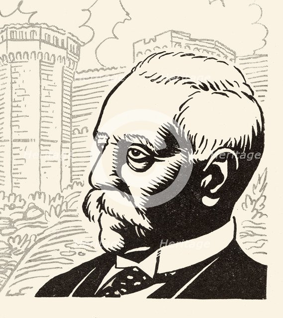 Eduardo Toda Güell (1855-1941). Catalan diplomatic and writer. Drawing, 1934.