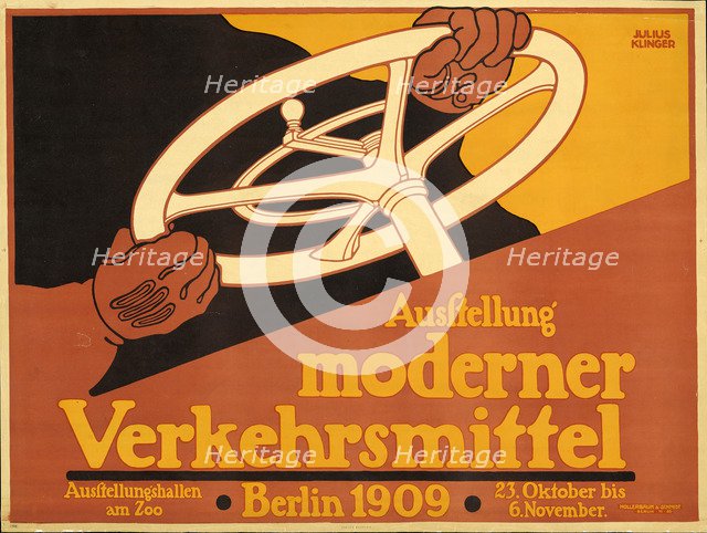 Exhibition of modern means of transport, 1909.