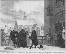 The execution of Johan van Oldenbarneveldt, 1619, (1754). Creator: Isaak Tirion.
