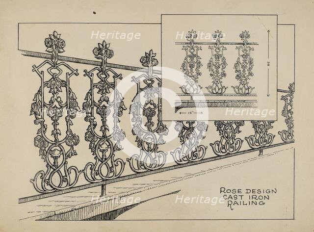 Cast Iron Balcony, c. 1936. Creator: Thomas Byrne.