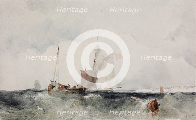 At the English Coast. Artist: Bonington, Richard Parkes (1802-1828)