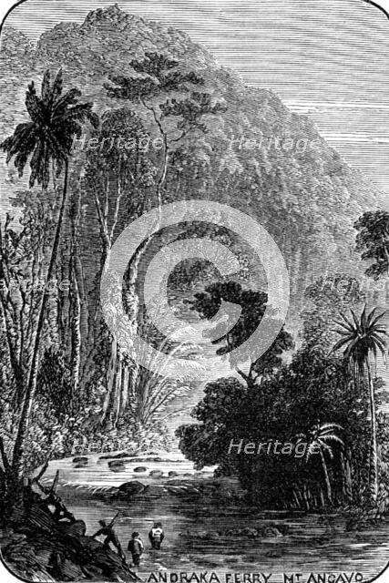 Sketches in Madagascar: Andraka Ferry Mt. Angavo, 1883. Creator: Unknown.