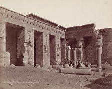 Madinet Habu, Second Court of the Mortuary Temple of Ramesses III. Luxor, West, late 19th century. Creator: Henri Bechard.