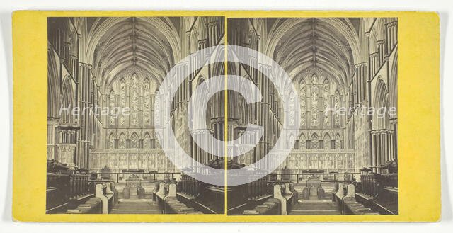 Worcester Cathedral - The Choir, Mid 19th century. Creator: George Washington Wilson.