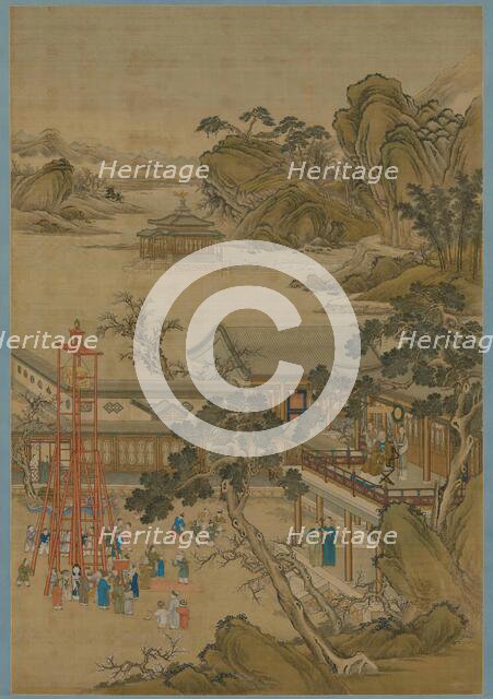 Emperor Qianlong Celebrate Lantern Festival , First half of the 18th cent.. Creator: Castiglione, Giuseppe (1688-1766).