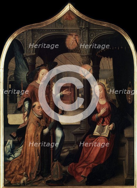 'The Annunciation', (Triptych, Central panel), 1517.  Artist: Jean Bellegambe