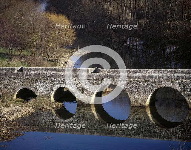 The Trespuentes Bridge over Zadorra River, Iruña de Oca, province of Alava, Spain, 2001. Creator: LTL.