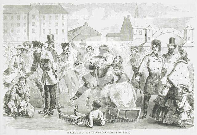 Skating at Boston, 1859. Creator: Unknown.