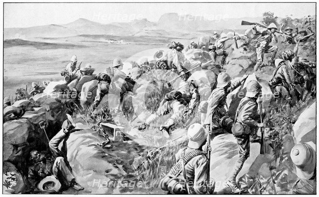 Relief of Ladysmith - the last rush at Hlangwane Hill,  19 February 1900. Artist: Unknown
