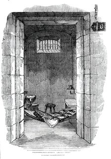 Interior of cell, 1842. Creator: Unknown.