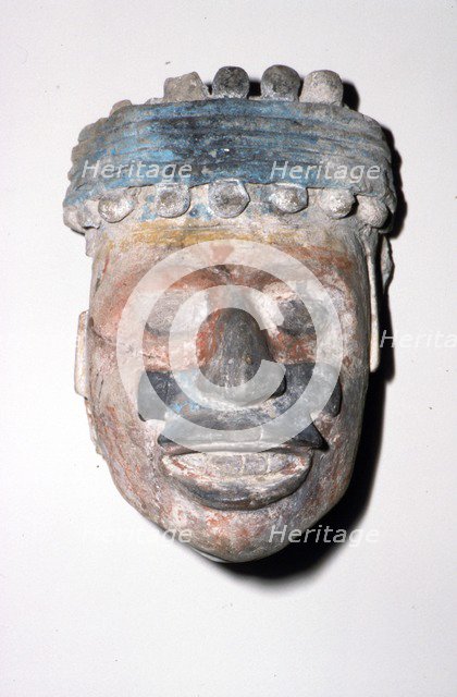 Aztec Pottery Head, 1300-1521. Artist: Unknown.