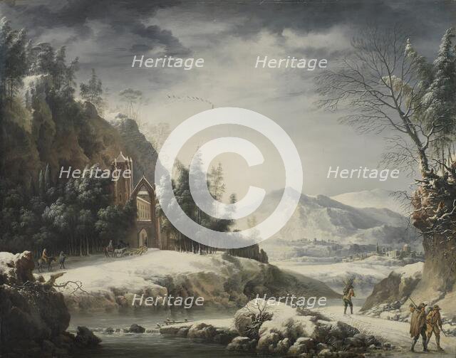 Winter Landscape with Figures, 1750. Creator: Francesco Foschi.