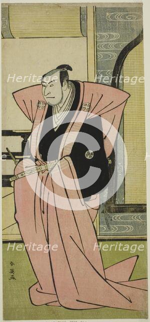 The Actor Otani Oniji III in an Unidentified Role in the Play Yukimi-zuki Eiga Hachi no..., c. 1787. Creator: Katsukawa Shun'ei.