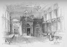 Interior of Stationers' Hall, City of London, c1910 (1911). Artist: Hedley Hilton.