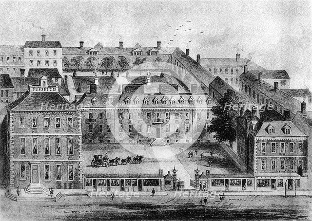 Leicester House, Leicester Fields, 18th century, (1908). Artist: Unknown