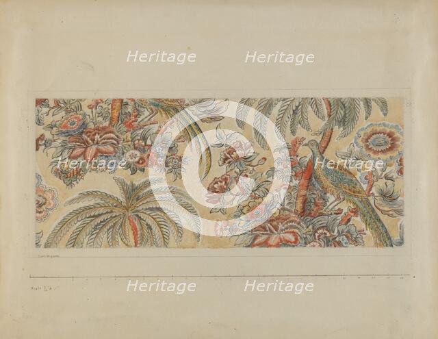 Hand Blocked Chintz, c. 1936. Creator: Edith Magnette.