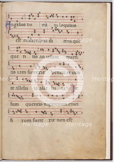 Leaf 2 from an antiphonal fragment, c. 1275. Creator: Unknown.