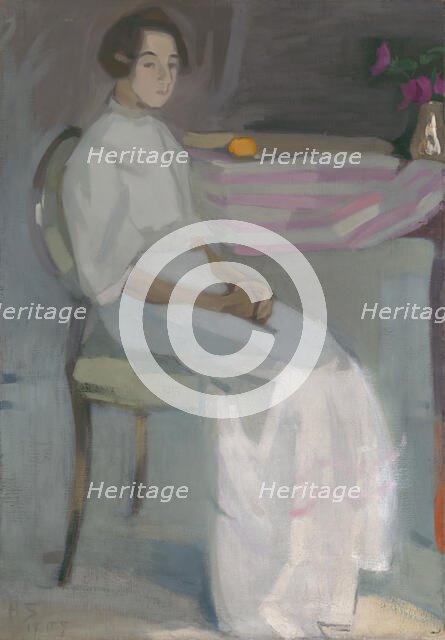 Costume Picture II, 1909. Creator: Helene Schjerfbeck.