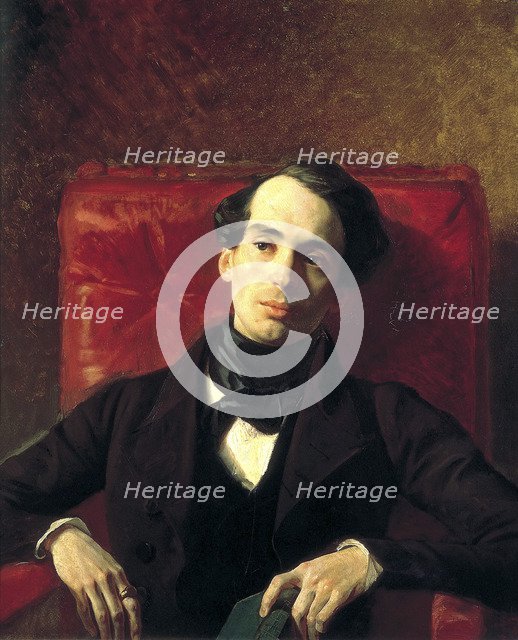 'Portrait of the author Alexander Strugovshchikov', (1808-1878), 1840.  Artist: Karl Briullov