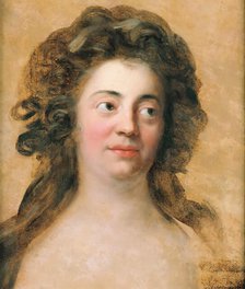 Portrait of Dorothea Schlegel (1764-1839), née Brendel Mendelssohn, c. 1790. Creator: Graff, Anton (1736-1813).