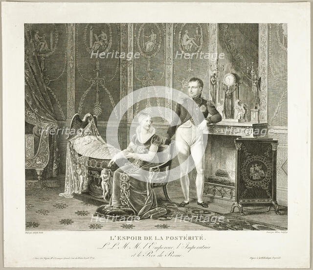 The Hope of Posterity: The Emperor, Empress, and King of Rome, 1811/12. Creator: Adrien Pierre François Godefroy the Younger.