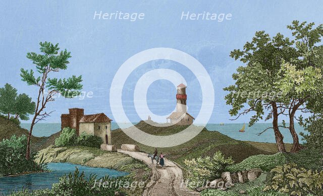 View from Lake Erie, (Great Lakes), United States, 1837, (1850).  Creator: Jacques Gerard Milbert.