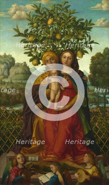 The Virgin and Child with Saint Anne, ca 1510-1520. Artist: Girolamo dai Libri (1474-1555)