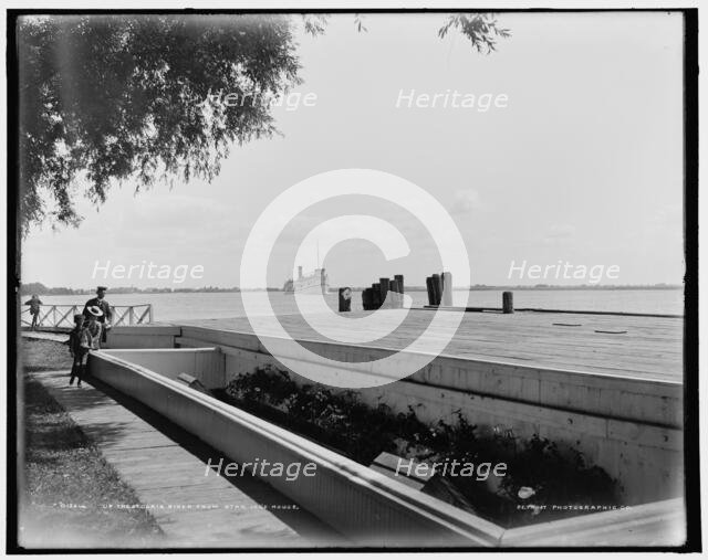 Up the St. Clair River from Star Isl'd. i.e. Island House, between 1890 and 1901. Creator: Unknown.