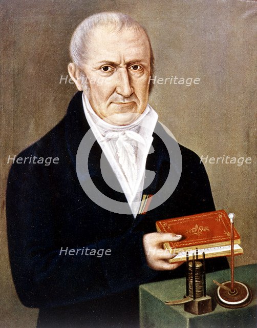Alessandro Volta (1745-1827) Italian physicist. Artist: Unknown