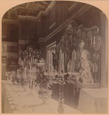 'Gold Plate used by the Royal Family, Supper Room, Windsor Castle, England', 1900. Creator: Underwood & Underwood.