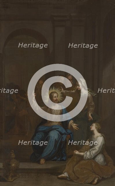 Christ with Martha and Mary. Creator: Anon.