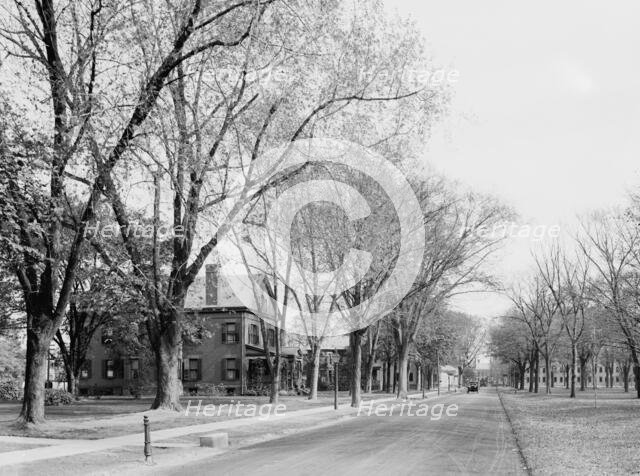 Officers' row, U.S. Armory, Springfield, Mass., c.between 1910 and 1920. Creator: Unknown.