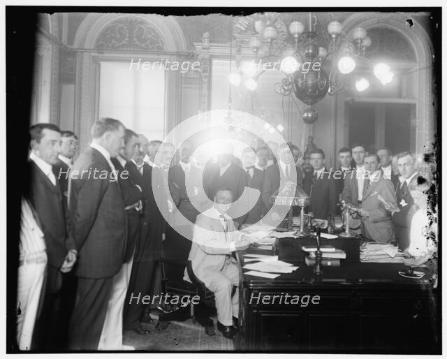 Josephus Daniels and group, between 1910 and 1920. Creator: Harris & Ewing.