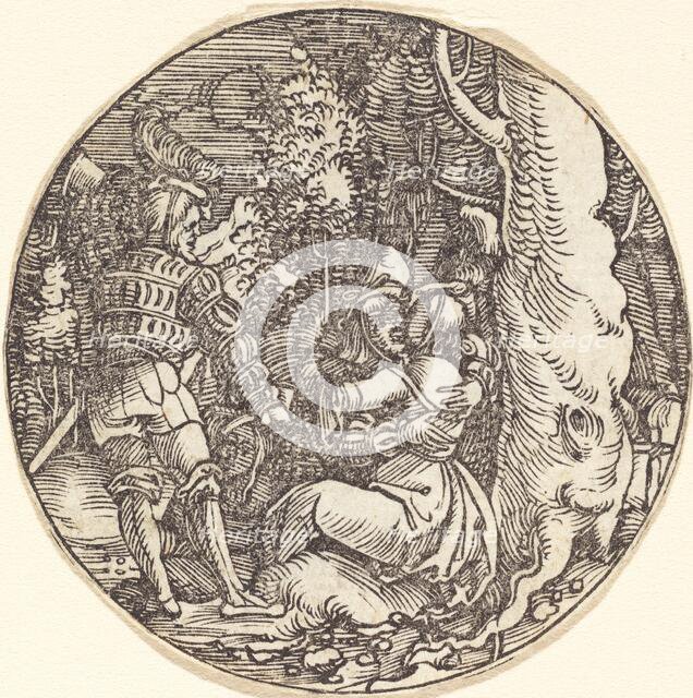 The Embrace (A Couple of Lovers by a Tree). Creator: Hans Springinklee.