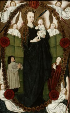 Virgin of the Rosary with Patrons and Angels, about 1480. Creator: Unknown.