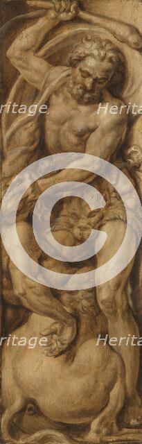 Hercules Destroying the Centaur Nessus, c.1550-c.1560. Creator: Maerten van Heemskerck.